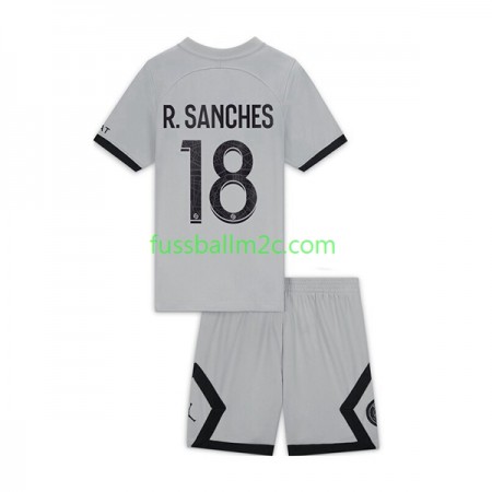 Fußballtrikots Paris Saint-Germain R.Sanches 18 Kinder Auswärts Trikotsatz 2022-2023 Fußballtrikots Paris Saint-Germain R.Sanches 18 Kinder Auswärts Trikotsatz 2022-2023